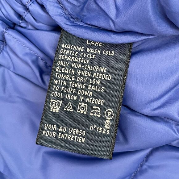 Ralph Lauren Down Puffer Jacket Women Small Royal Blue Full Zip Mock Neck Snow - Picture 11 of 11